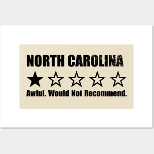 North Carolina One Star Review Posters and Art